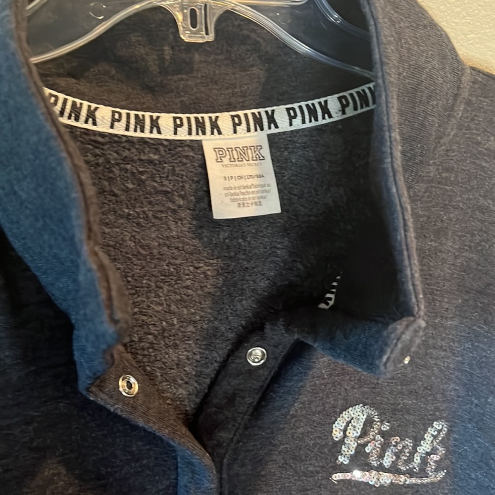 Pink Brand fleece pullover with snaps! - Picture 2 of 7